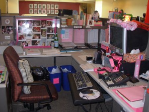 pink desk