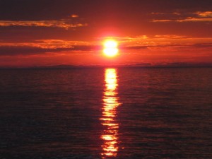 Lake Superior sunset in the Porcupine Mountains